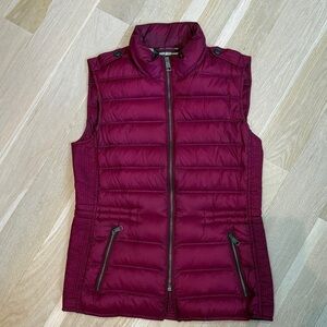 Burberry Burgundy Puffer Vest